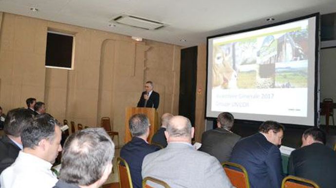 La fusion a été décidée à l'unanimité par les adhérents des deux coopératives. Ici, chez Unicor, avec à la tribune son président Jean-Marc Virenque. La fusion a été décidée à l'unanimité par les adhérents des deux coopératives. Ici, chez Unicor, avec à la tribune son président Jean-Marc Virenque.