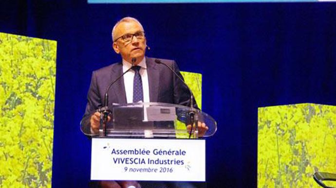« Avec cette progression, nous sommes bien partis pour atteindre un euro de dividendes par action d'ici à 2020 », estime Alain Le Floch, président du conseil de gérance de Vivescia Industries. © C. URVOY « Avec cette progression, nous sommes bien partis pour atteindre un euro de dividendes par action d'ici à 2020 », estime Alain Le Floch, président du conseil de gérance de Vivescia Industries. © C. URVOY
