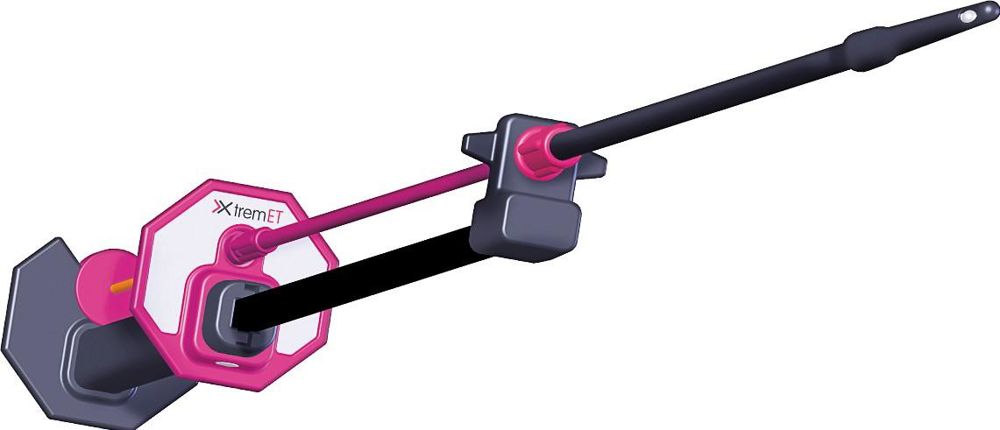 L'embout du pistolet, rigide et lisse, a une extrémité ronde de 2 mm de diamètre conçue pour faciliter le passage du col fermé des receveuses.