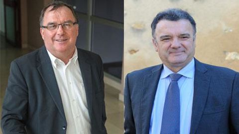 Pour Hubert Garaud (à gauche), président de Terrena, et Michel Prugue, président de Maïsadour, ce projet d'alliance répond à la volonté des deux coopératives d'offrir à leurs adhérents et clients des produits en phase avec les attentes du marché. Pour Hubert Garaud (à gauche), président de Terrena, et Michel Prugue, président de Maïsadour, ce projet d'alliance répond à la volonté des deux coopératives d'offrir à leurs adhérents et clients des produits en phase avec les attentes du marché.