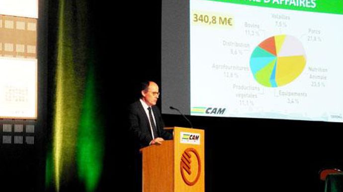 La direction du groupe a présenté des chiffres en léger recul par rapport à 2015, à Changé le 24 mai dernier, lors de l'assemblée générale de la coopérative agricole de Mayenne. La direction du groupe a présenté des chiffres en léger recul par rapport à 2015, à Changé le 24 mai dernier, lors de l'assemblée générale de la coopérative agricole de Mayenne.