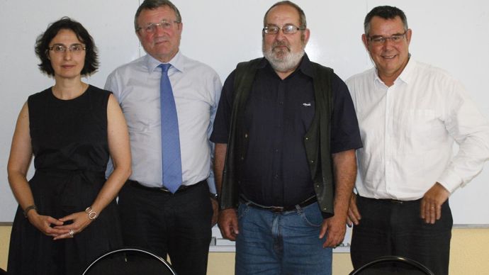 Anne Gayraud, directrice administrative de la Fnams, Jean-Noël Dhennin, président, Jean-Marie Laganier, président des producteurs de l'Ardèche et Jean-Albert Fougereux, directeur technique.B. CAILLIEZ