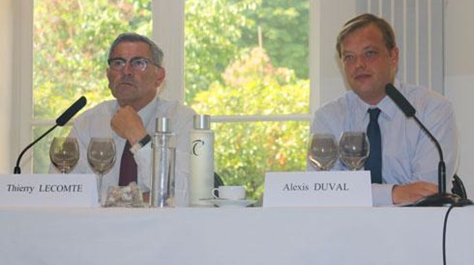 Thierry Lecomte, président du conseil de surveillance de Tereos, et Alexis Duval, président du directoire. © R. FOURREAUX Thierry Lecomte, président du conseil de surveillance de Tereos, et Alexis Duval, président du directoire. © R. FOURREAUX
