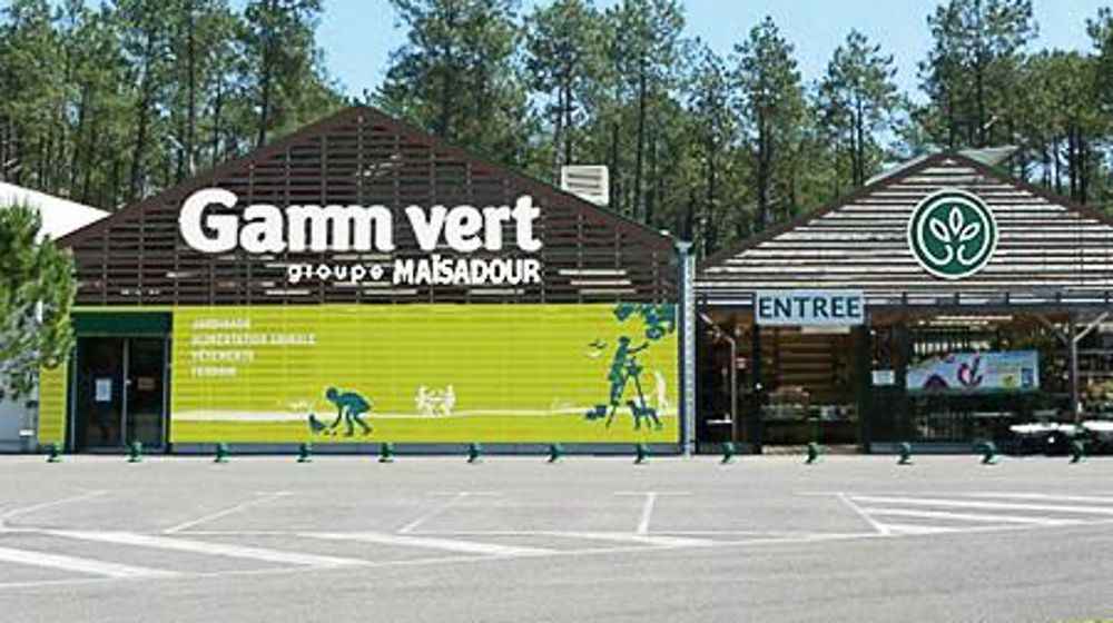 D'ici à mi-février, les 31 jardineries seront toutes sous enseigne Gamm vert - groupe Maïsadour. Ici la maquette de la future façade à Lit-et-Mixe (Landes). MAÏSADOUR