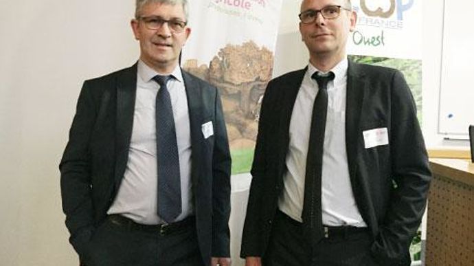 Jean-François Appriou, président, et Yoann Méry, directeur de Coop de France Ouest. © H. LAURANDEL