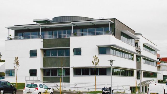 Le nouveau bâtiment de 3 500 m2 construit sur quatre niveaux.B. CAILLIEZ