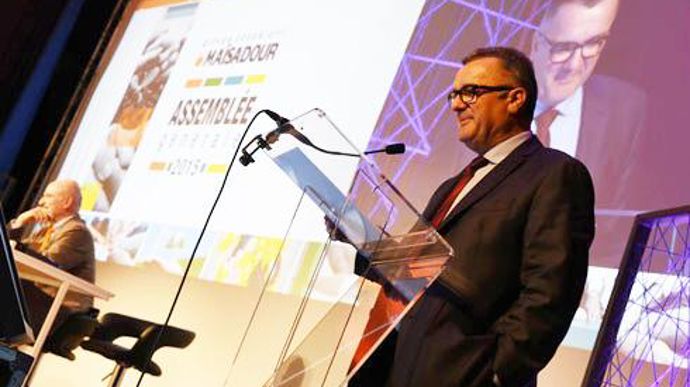 Michel Prugue, président du groupe Maïsadour, s'est félicité de la progression du pôle Gastronomie, porté par la holding MVVH qui est passée de 85 à 516 millions d'euros de chiffre d'affaires en dix ans. © STUDIO ERNEST Michel Prugue, président du groupe Maïsadour, s'est félicité de la progression du pôle Gastronomie, porté par la holding MVVH qui est passée de 85 à 516 millions d'euros de chiffre d'affaires en dix ans. © STUDIO ERNEST