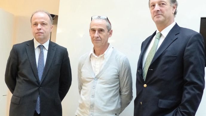Jean-Luc Pradal, DG de Fertiberia France, Dominique Nevoux, DG de Leseur et Paul Joyeux, président de Fertinagro France.R. FOURREAUX