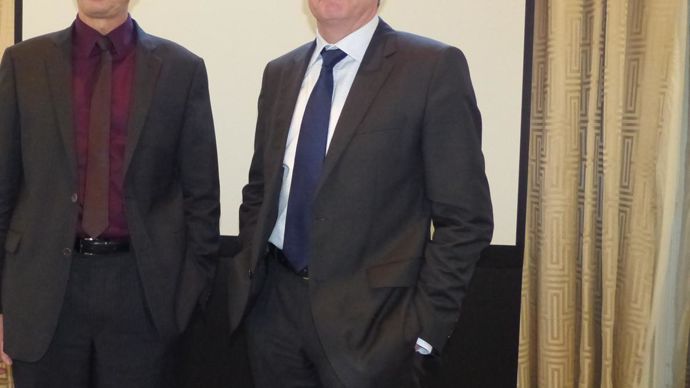 Philippe de Raynal, DG, et Jean-François Loiseau, président d'Axéréal.R. FOURREAUX