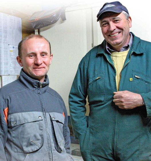 David Desplanches et Alain Decher, deux des quatre associés du Gaec des Culards David Desplanches et Alain Decher, deux des quatre associés du Gaec des Culards