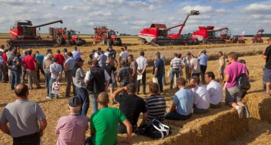 A l'essai les moissonneuses batteuses Beta et Delta de Massey Ferguson.