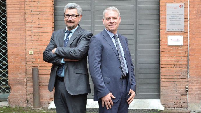 Régis Serres, président d'Arterris (à gauche) et Jacques Logié, directeur général, se sont félicités des bons résultats du groupe peu endetté (92 M€) et dont le résultat net 2014-2015 atteint 4,83 M€.F. JACQUEMOUD