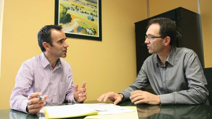 Jacques Bourgeais (à gauche), directeur général, et Jérôme Calleau, président.