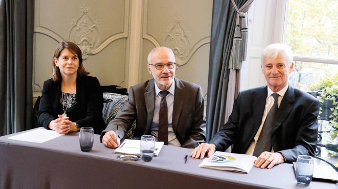 Florence Nys, déléguée générale, Thierry Loyer, président, et Henri Boyer, vice-président de l'Unifa.R. FOURREAUX