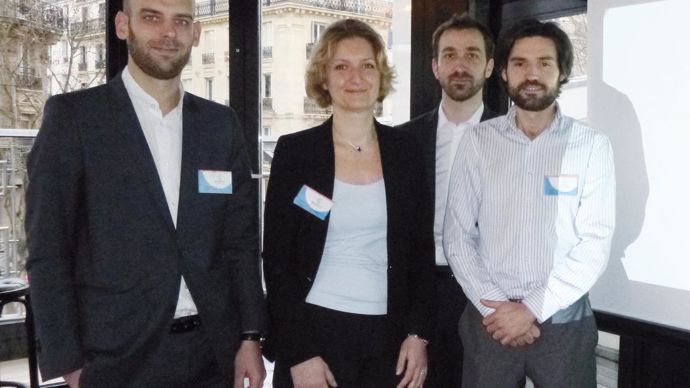 Antoine Poupart, directeur, Carole Rocca, responsable pôle coopératives, Pierre Compère, responsable filières et territoires et Thibaut Constant, responsable innovation et développement international chez Agrosolutions.H. LAURANDEL