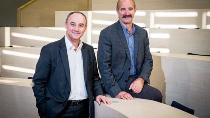 « La fusion s'est organisée en deux ans, c'est assez exceptionnel », met en avant Thierry Lafaye, directeur général (à gauche), aux côtés de Philippe Delusset, président. « La fusion s'est organisée en deux ans, c'est assez exceptionnel », met en avant Thierry Lafaye, directeur général (à gauche), aux côtés de Philippe Delusset, président.