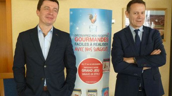 A gauche, Frédéric Guyot, directeur marketing et achat de Gamm vert-Delbard et Jean-Pierre Dassieu, DG d'InVivo Retail. © H. LAURANDEL A gauche, Frédéric Guyot, directeur marketing et achat de Gamm vert-Delbard et Jean-Pierre Dassieu, DG d'InVivo Retail. © H. LAURANDEL