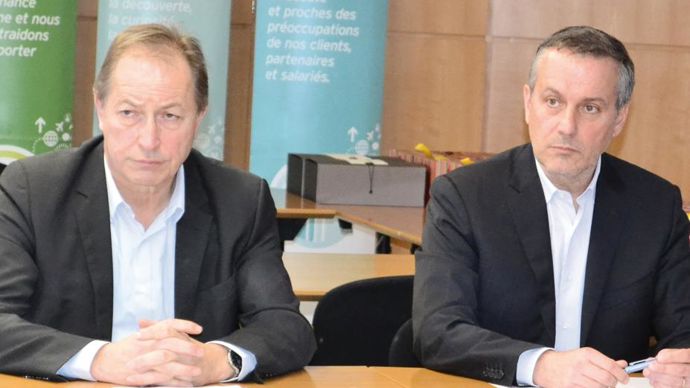 Christian Pèes, président d'Euraliset Pierre Couderc, directeur général.F. JACQUEMOUD