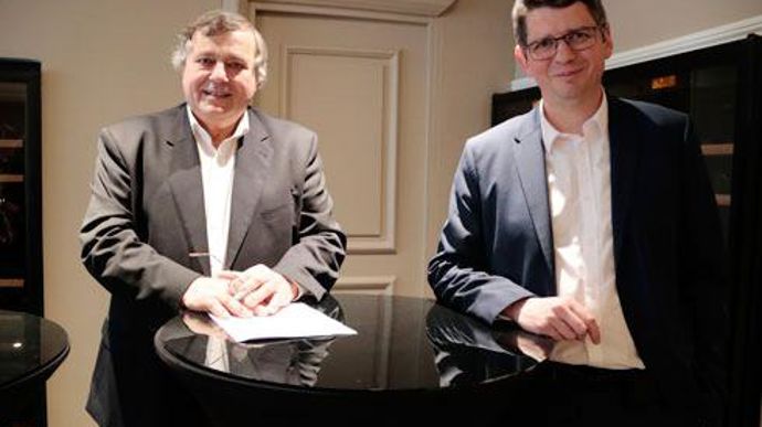 Jean-Yves Foucault, président, et Damien Bourgarel, directeur général de Limagrain © R. FOURREAUX Jean-Yves Foucault, président, et Damien Bourgarel, directeur général de Limagrain © R. FOURREAUX