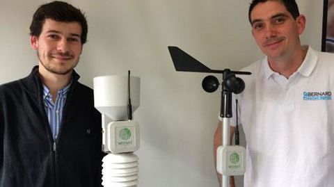 Thibault Ricour, chargé d'affaires Centre-Est chez Weenat, et John Guillaume, responsable services et développement chez Bernard Productions végétales (à droite). Thibault Ricour, chargé d'affaires Centre-Est chez Weenat, et John Guillaume, responsable services et développement chez Bernard Productions végétales (à droite).