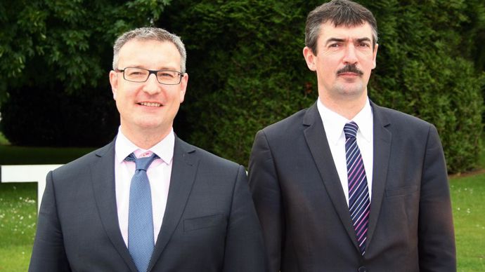 Cédric Cogniez, directeur général et Bertrand Hernu, président d'Advitam : « L'amélioration du revenu des agriculteurs, est le premier objectif, et de loin, de la coopérative. »B. CAILLIEZ