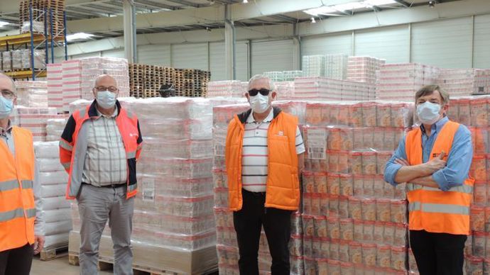 La distribution de farine aux associations humanitaires a démarré le 23 avril par la Banque alimentaire de Reims. © VIVESCIA