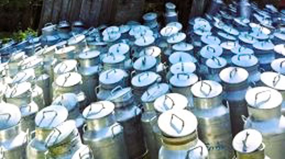 Il sublime le paysage avec des bidons de lait