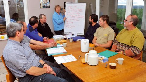 De droite à gauche : Francis Augustin, Frédéric Cordel, Stéphane Wagner,Guy Entenger, Martine Cordel, DenisWeber, Michel Kieffer et Didier Cordel.REPORTAGE PHOTOS : © SYLVAIN BEUCHERIE