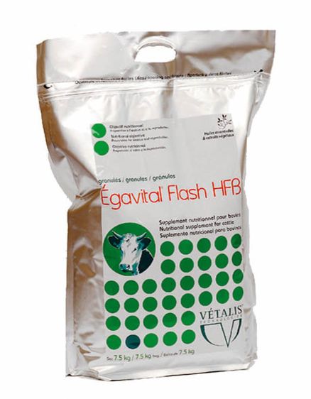 La gamme Égavital Flash est conditionnée en sacs de 7,5 kg de granulés 