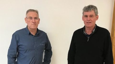 Élu le 14 décembre dernier, Christian Blet (à droite) succède à Michel Legeay, qui aura assuré deux mandats à la tête de la CAPL. © CAPL