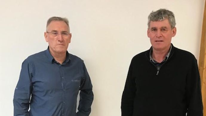 Élu le 14 décembre dernier, Christian Blet (à droite) succède à Michel Legeay, qui aura assuré deux mandats à la tête de la CAPL. © CAPL