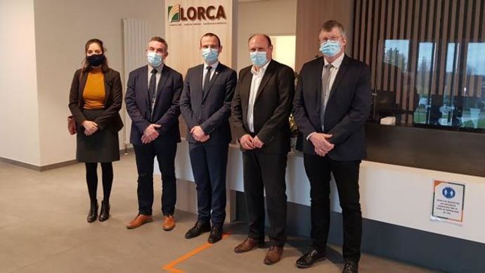 Anne Gautier, cheffe du service d’économie rurale, agricole et forestière de la DDT de Moselle (à g.), Xavier Lerond, vice-président de Lorca, délégué à l’élevage, Fabien Di Filippo, député de Moselle et rapporteur de la mission, Christian Sondag, président du groupe Lorca et Jean-Paul Defloraine, vice-président de Lorca, délégué à l’agriculture et aux céréales, lors de l’audition du 4 février dernier.