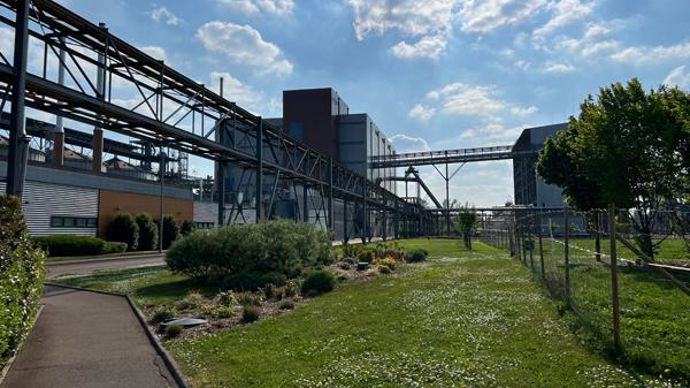 Installée en zone Natura 2000, l’usine Saipol Le Mériot triture du colza français depuis 2007. © Y. BOLOH