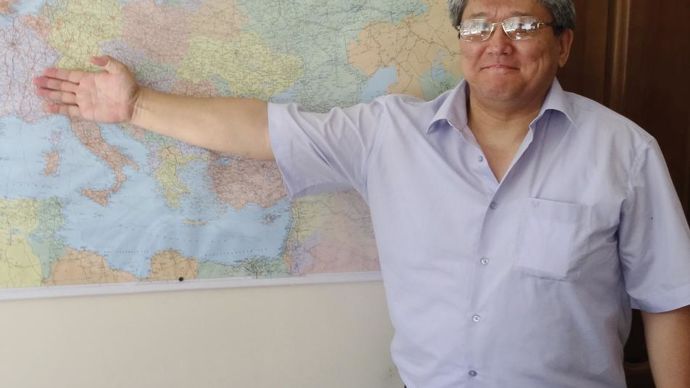 Kairat Kadralin est fier de son développement international et d'exporter du lin en France, peut-être demain du blé ?