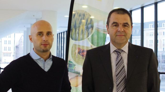 Benjamin Brabant, aux côtés d'Eric Chrétien, directeur général de la Cal chapeaute le service communication créé en novembre dernier.C. URVOY