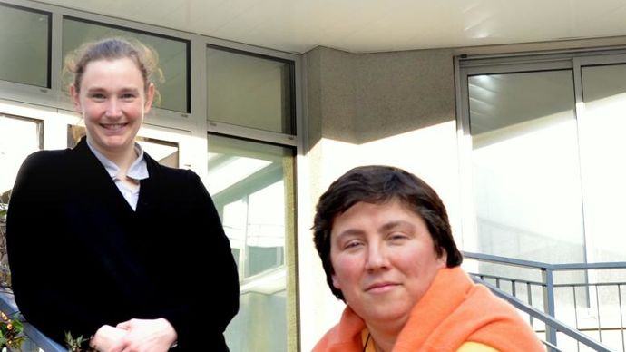 Camille Amet (à gauche), chargée de mission et Anne Aveline, présidente du comité d'orientation scientifique de la chaire AEI.« Les techniciens apprécient les enseignants-chercheurs qui se préoccupent du terrain. »J.-C. BALLANDONNE