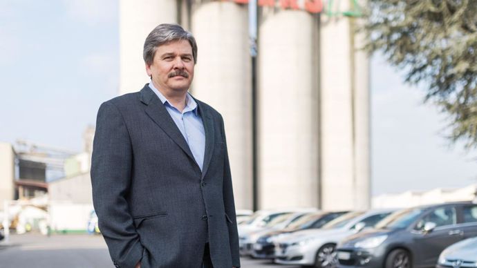 Michel Vernet est arrivé en 2013 pour finaliser la fusion entre Sanders Adour et Actalim-Euralis. Le partenariat avec les 77 éleveurs qui élèvent le porc basque Kintoa est pour lui très représentatif de ce qu'un fabricant d'aliments peut réaliser sur son territoire.P. GLORIEUX