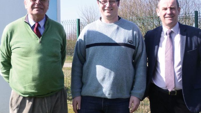 Laurent Levesque, président de Sevépi, Jérôme Charpentier, jeune administrateur de 36 ans et Jean-Baptiste Hue, DG. D'ici deux à trois ans, la moitié des 28 membres du conseil auront moins de 40 ans.H. LAURANDEL