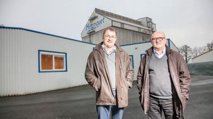 Daniel Le Bail (à gauche), PDG d'Hermouet, reprend en partie les missions d'Hubert Menguy, DG du négoce, à la retraite depuis le 31 janvier 2013.Sébastien Champion