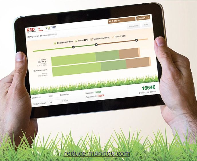 Disponible sur internet, le simulateur Reduce permet de personaliser l'activité de son chariot téléscopique pour approcher la consommation réelle. 
