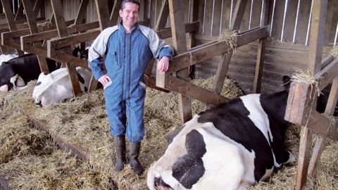 Thierry Boisgontier, l'un des associés du Gaec des Martellières.PHOTOS N.L.