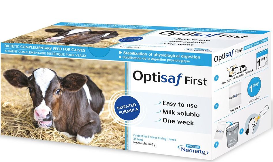 Aliment complémentaire diététique breveté, Optisaf First intervient en deuxième étape pour limiter les risques de diarrhées néonatales.  