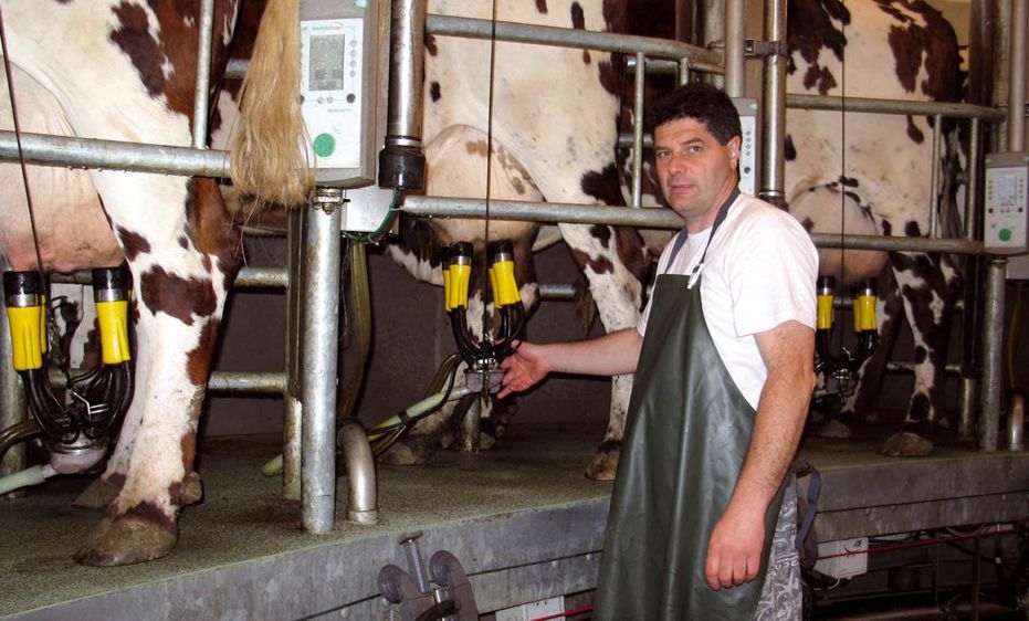 Thierry Hulmer a installé les nouvelles griffes en 2009 dans sa salle de traite Thierry Hulmer a installé les nouvelles griffes en 2009 dans sa salle de traite