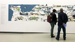 Exposition de la carte narrative concernant la Caravane des paysages, lors du festival ZigZag en Normandie, en octobre 2021. Exposition de la carte narrative concernant la Caravane des paysages, lors du festival ZigZag en Normandie, en octobre 2021.