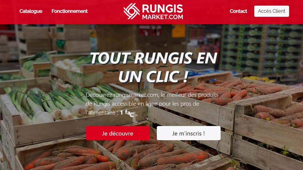 Sur la plateforme rungismarket.com, les professionnels peuvent commander en une seule fois tous leurs produits et être livrés rapidement, partout en France.