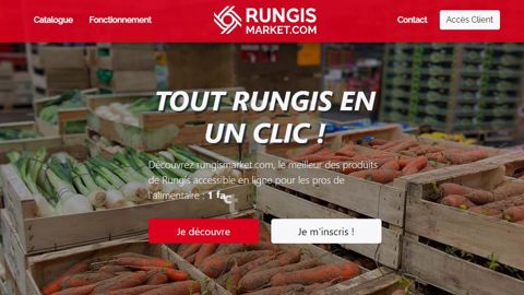 Sur la plateforme rungismarket.com, les professionnels peuvent commander en une seule fois tous leurs produits et être livrés rapidement, partout en France.