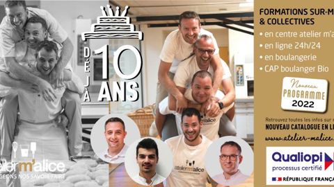 Les formateurs boulangers cultivent les valeurs du centre de formation à la fois haut de gamme, convivial et accessible à tous. © les 10 ans d’Atelier m’alice Les formateurs boulangers cultivent les valeurs du centre de formation à la fois haut de gamme, convivial et accessible à tous. © les 10 ans d’Atelier m’alice