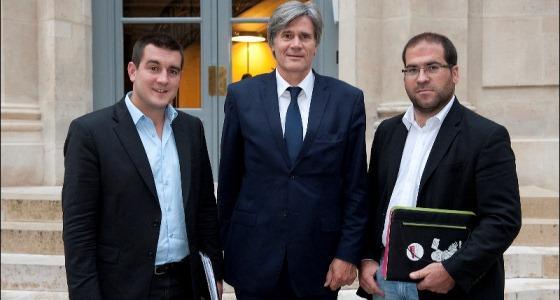 Stéphane Le Foll et les représentants de Jeunes agriculteurs