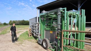 Sophie Redureau (ici en photo) et Philippe Bedubourg n'ont pas eu besoin d'investir dans une bascule. Elle est apportée par le technicien.