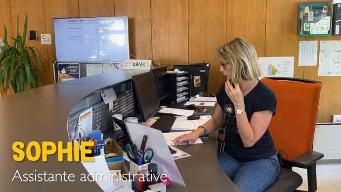 Comme trois autres salariés de Cérèsia, Sophie a été volontaire pour réaliser une courte vidéo afin d'expliquer son métier.